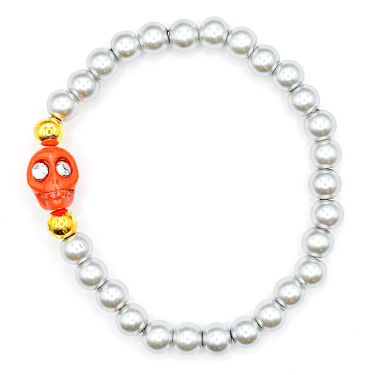 Spooky Skull 3.0 Glass Beaded Bracelet