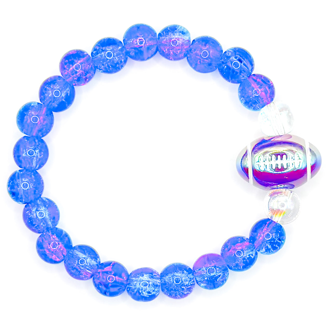 Galaxy Football Glass Beaded Bracelet
