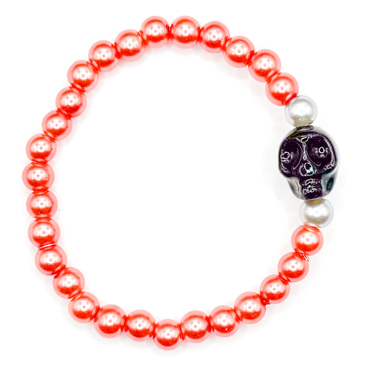 Spooky Skull 2.0 Glass Beaded Bracelet