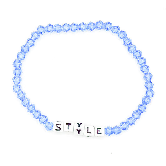 Blue "Style" Bead Buddy Bracelet