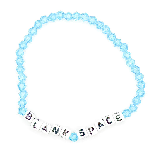 Blue "Blank Space" Bead Buddy Bracelet