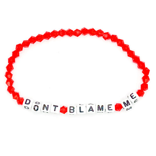 Red "Don't Blame Me" Bead Buddy Bracelet