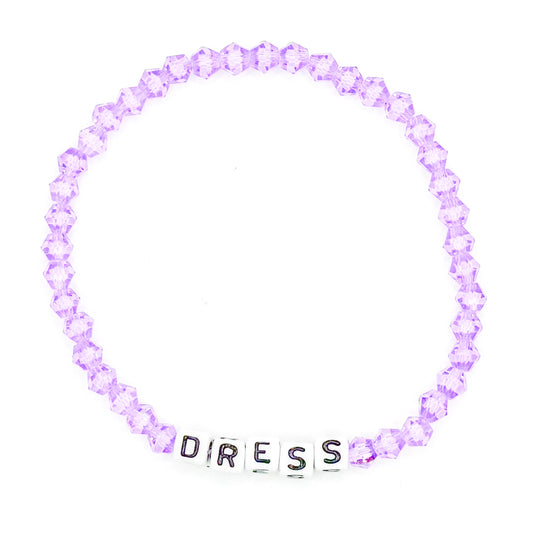 Purple "Dress" Bead Buddy Bracelet