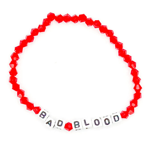 Red "Bad Blood" Bead Buddy Bracelet