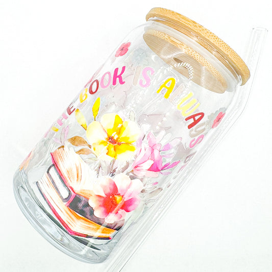 The Book Is Always Better Flower Cup - 16oz