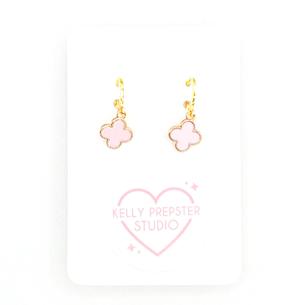 Pink Preppy Sparkle Huggie Earring