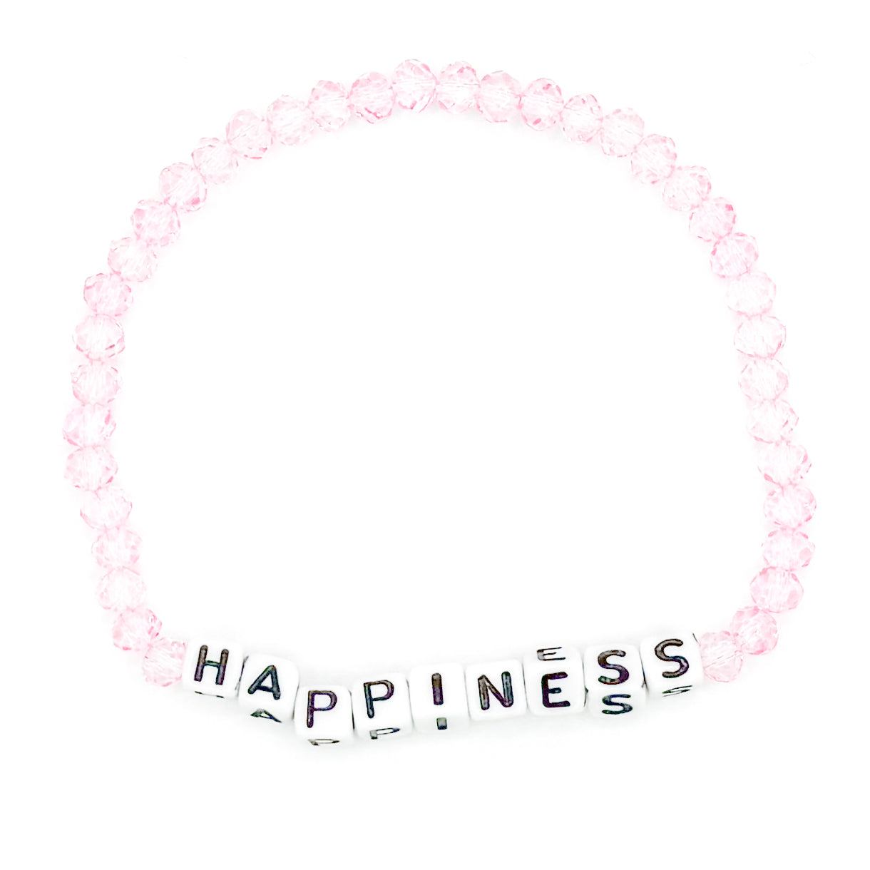 Pink "Happiness" Bead Buddy Bracelet