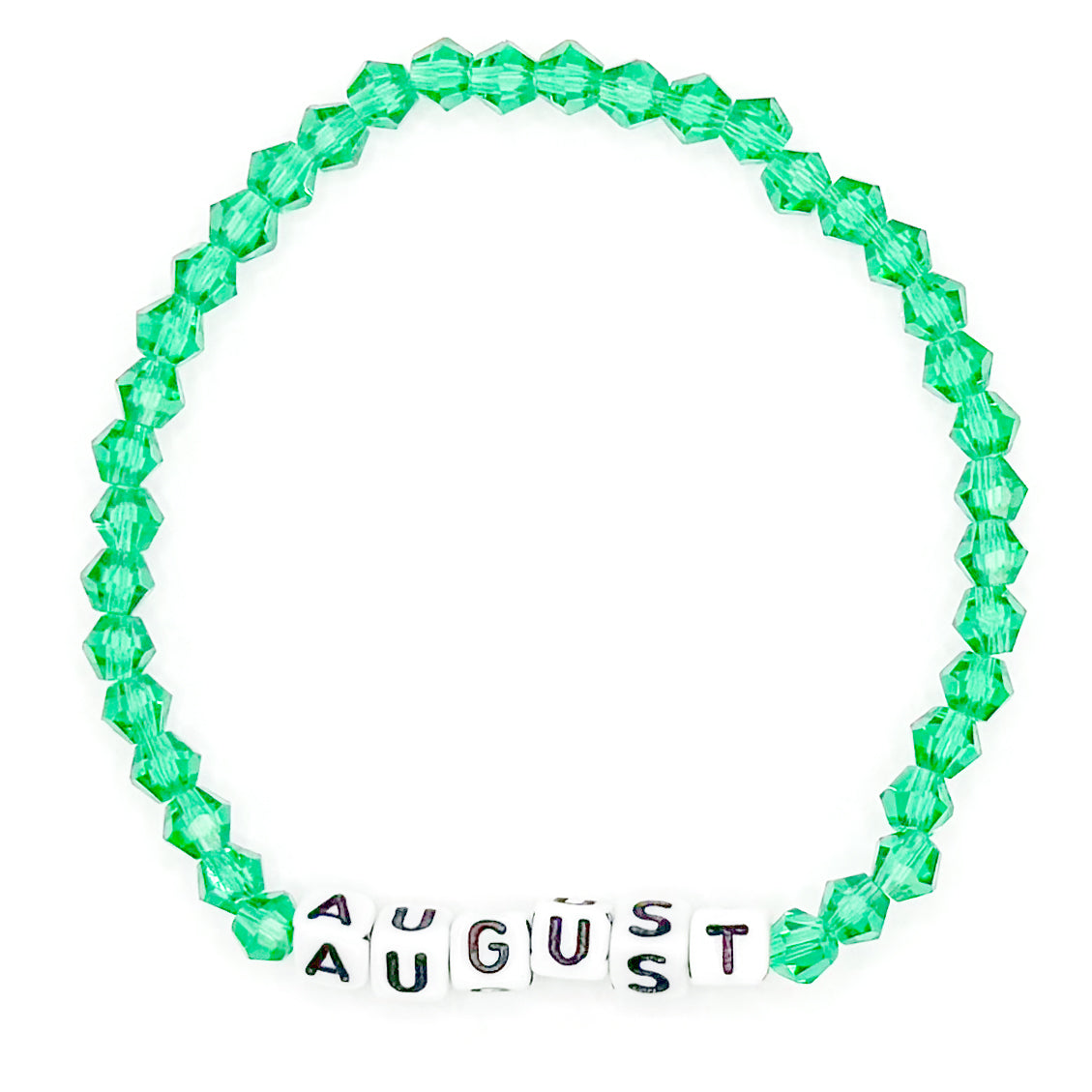 Green "August" Bead Buddy Bracelet