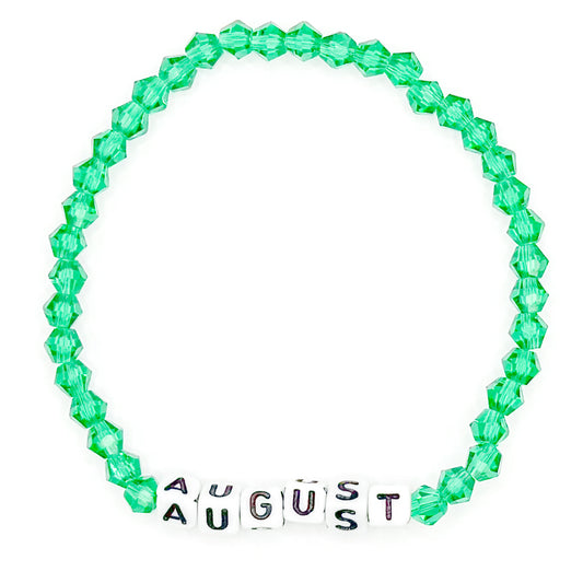 Green "August" Bead Buddy Bracelet