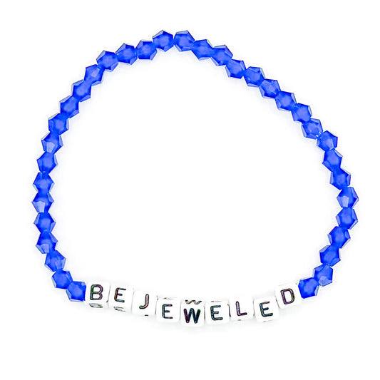 Blue "Bejeweled" Bead Buddy Bracelet