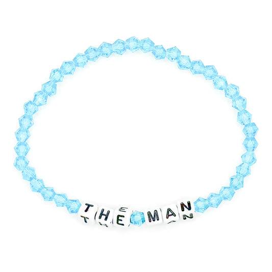 Blue "The Man" Bead Buddy Bracelet