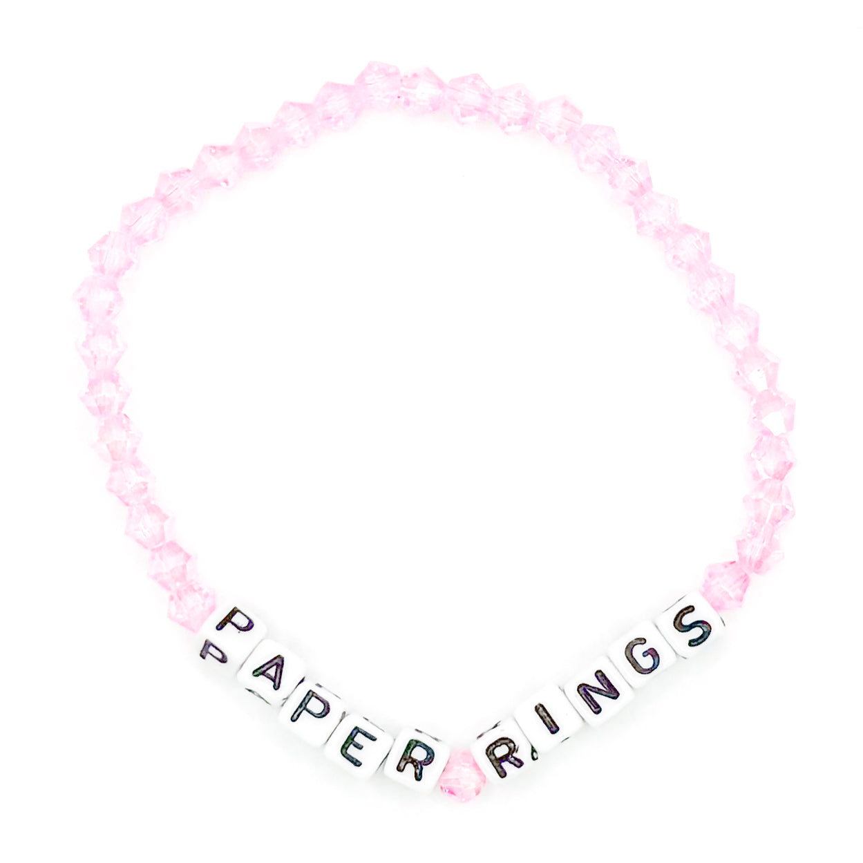 Pink "Paper Rings" Bead Buddy Bracelet