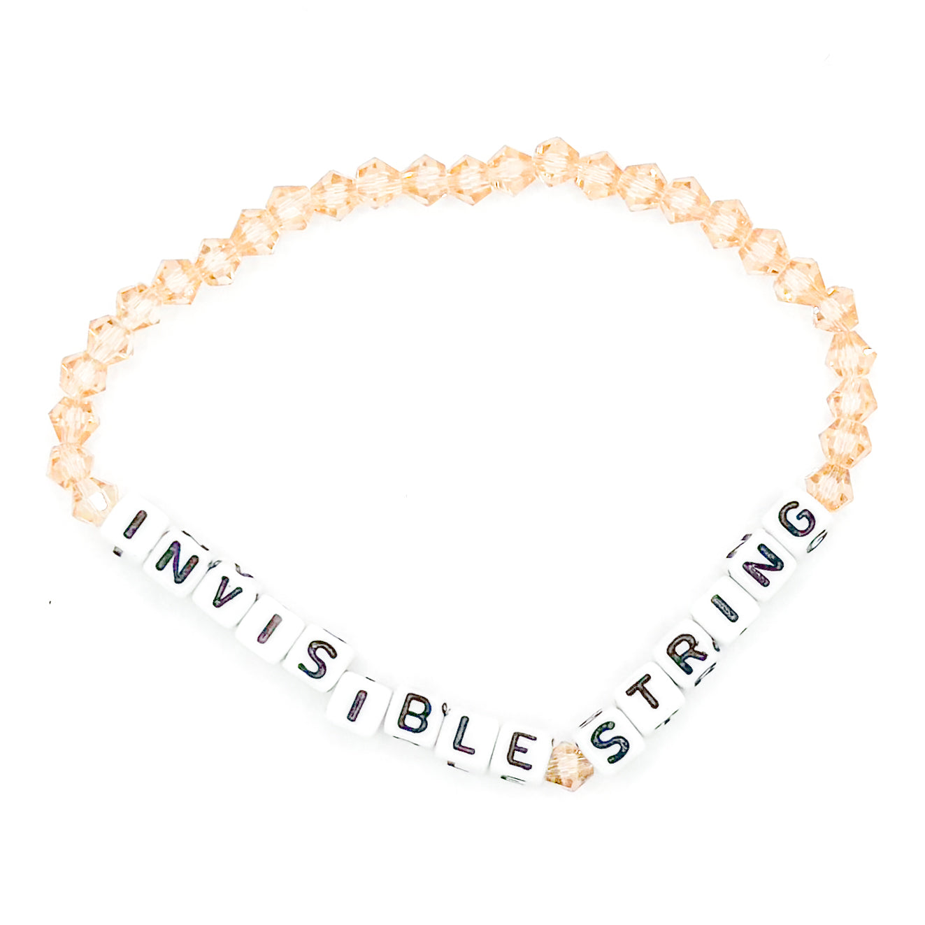 Tan "Invisible String" Bead Buddy Bracelets