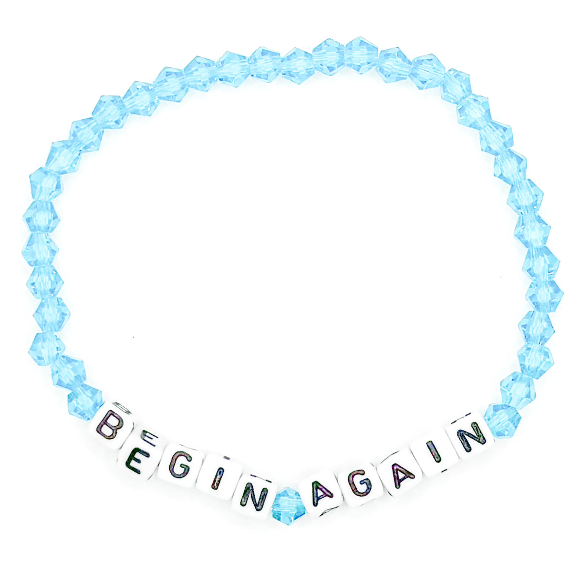 Blue "Begin Again" Bead Buddy Bracelet