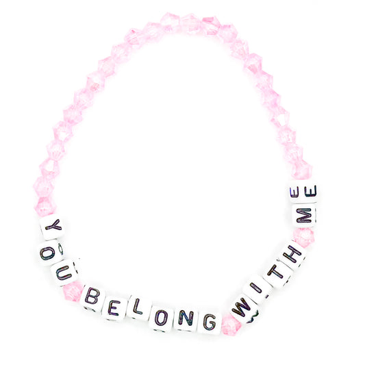 Pink "You Belong With Me" Bead Buddy Bracelet