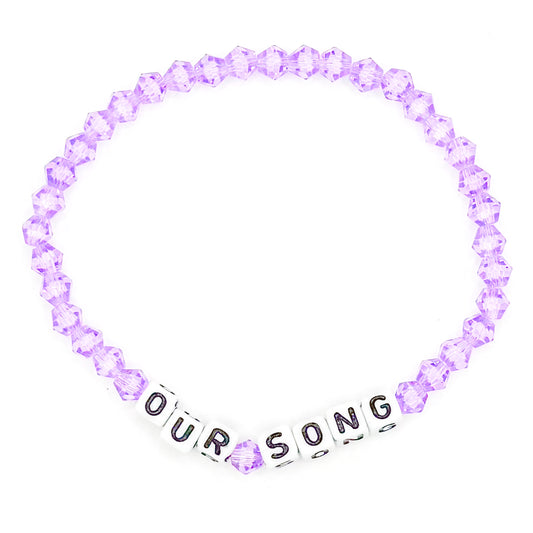 Purple "Our Song" Bead Buddy Bracelet