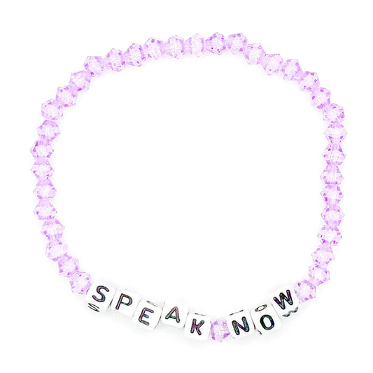 Purple "Speak Now" Bead Buddy Bracelet