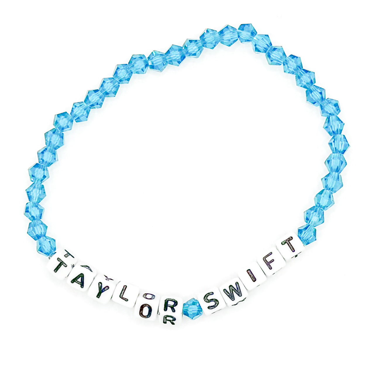 Blue "T Swift" Bead Buddy Bracelet