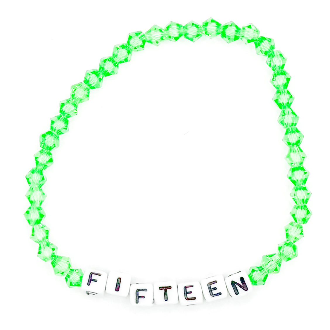 Green "Fifteen" Bead Buddy Bracelet