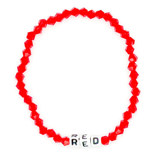 Red "Red" Bead Buddy Bracelet