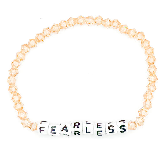 Tan "Fearless" Bead Buddy Bracelet