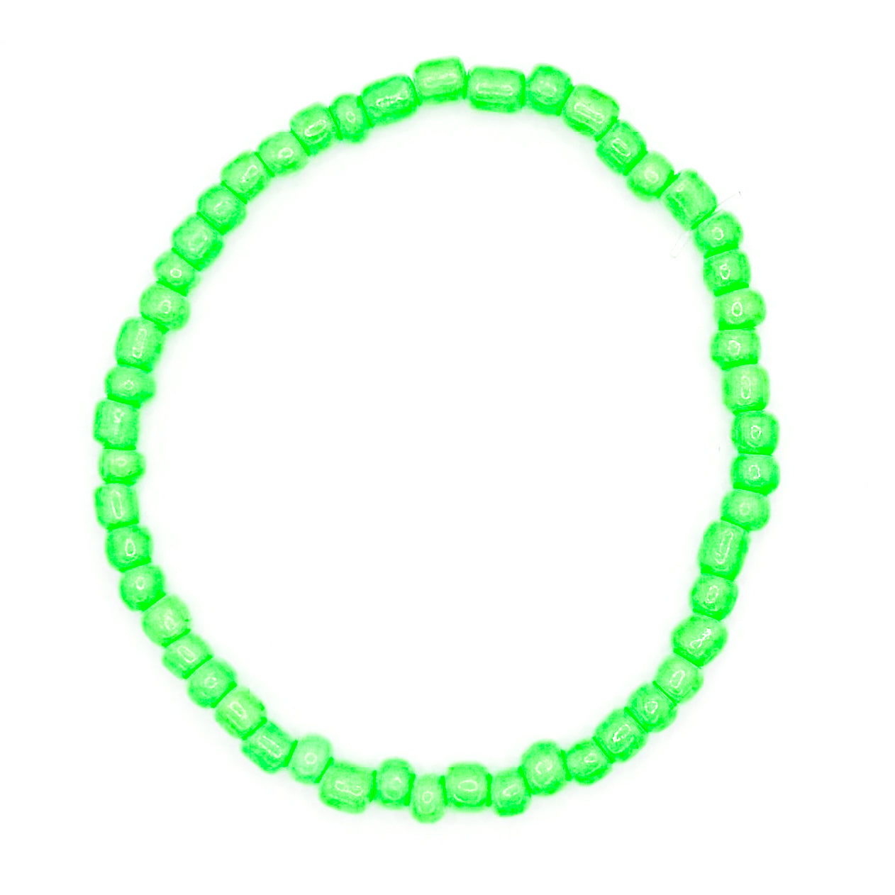 Neon Green Seed Bead Bracelet