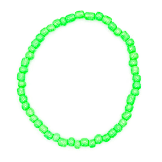 Neon Green Seed Bead Bracelet