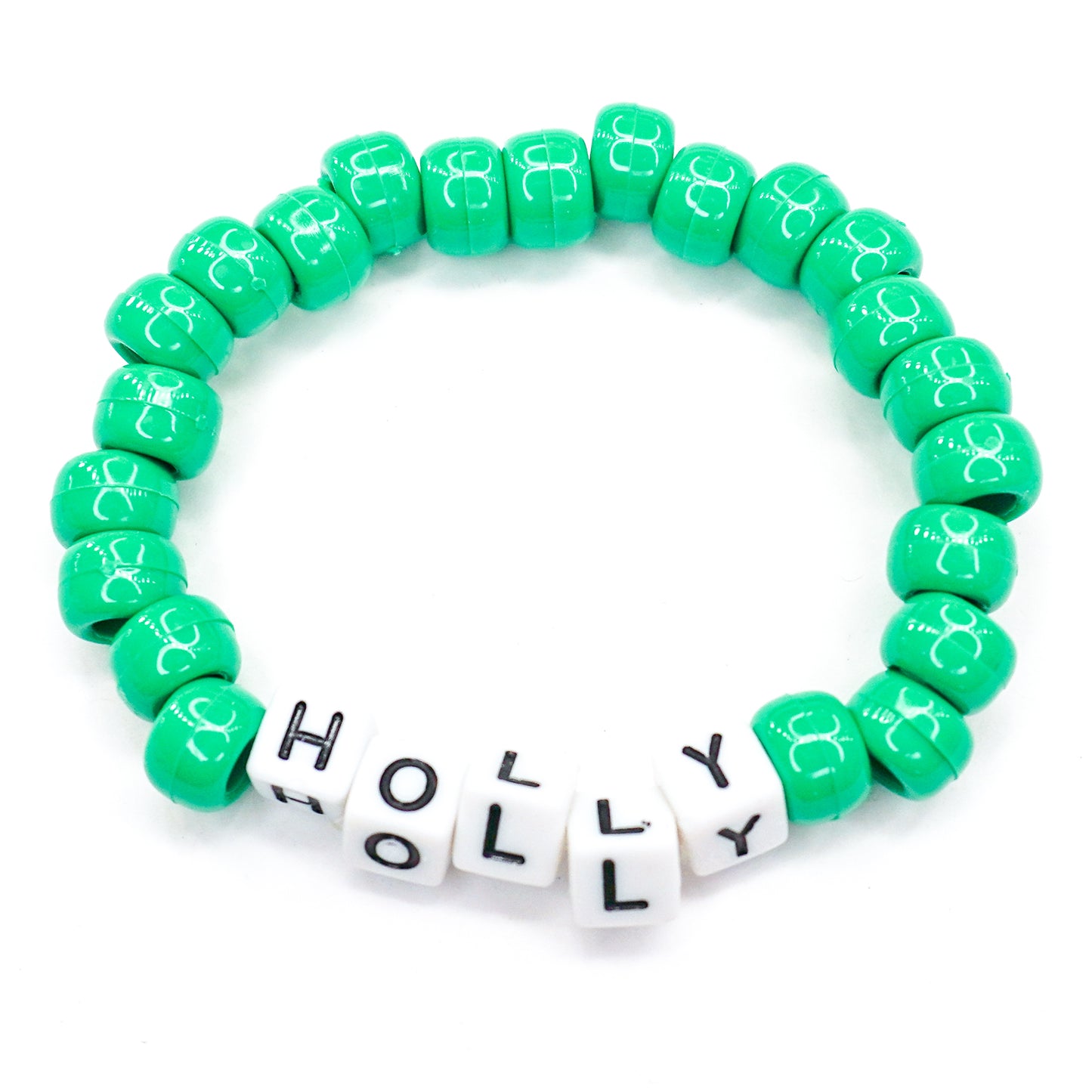 Green "Holly" Beaded Bracelet