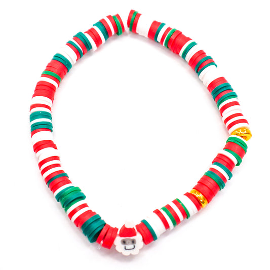 Festive Santa Beaded Bracelet