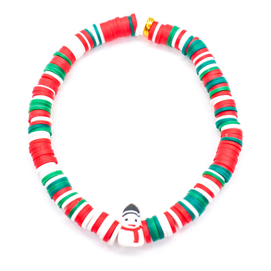 Holiday Snowman Beaded Bracelet