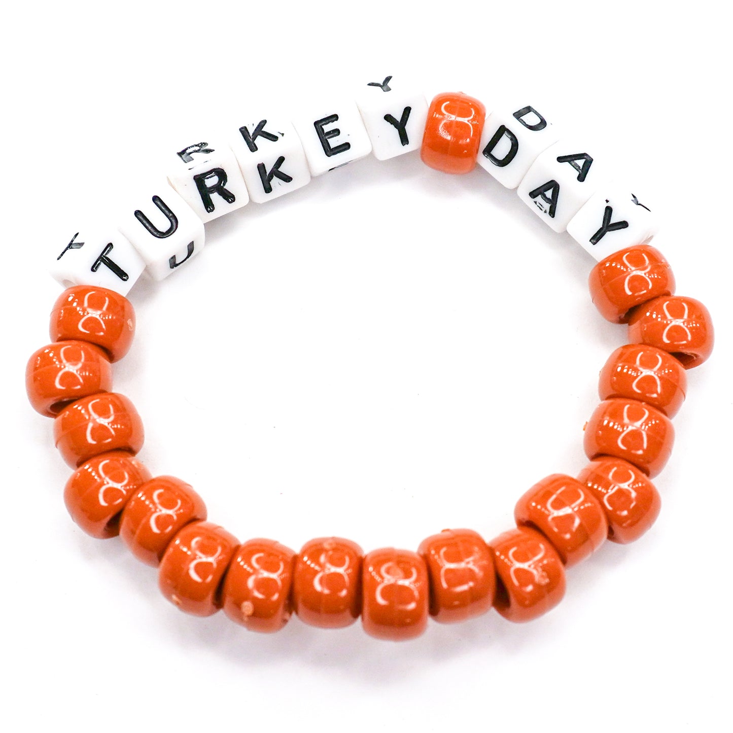 Brown "Turkey Day" Beaded Bracelet