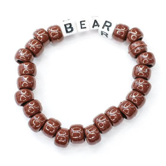 Brown "Bear" Beaded Bracelet