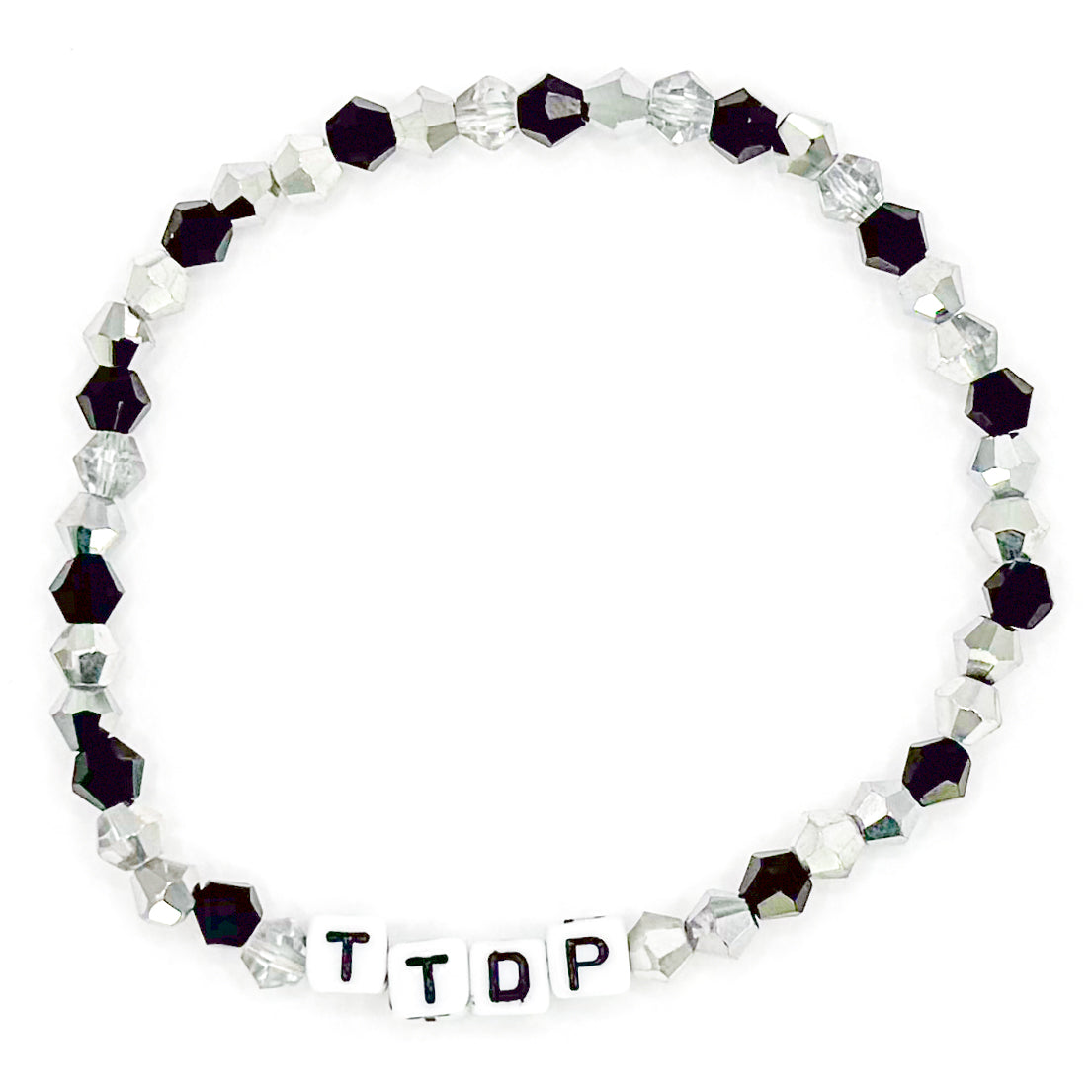 Silver "TTDP" Bead Buddy Bracelet