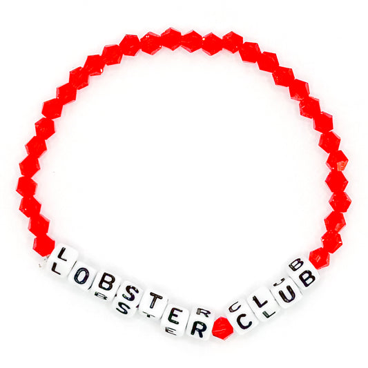 Red "Lobster Club" Bead Buddy Bracelet