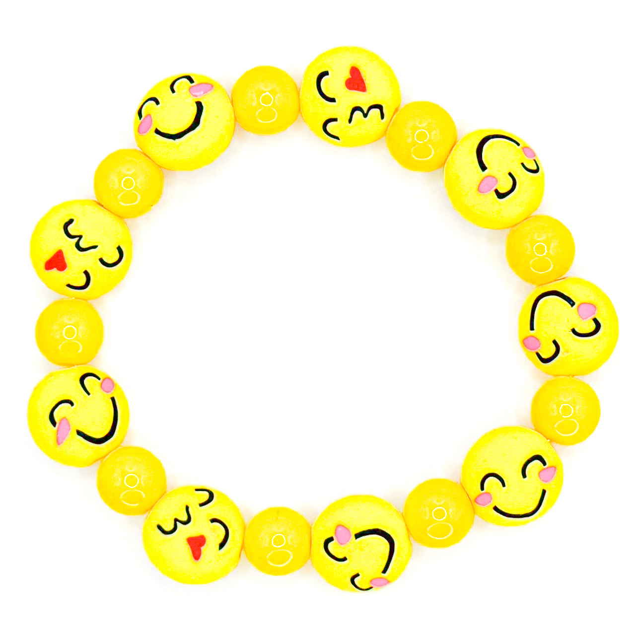 Emoji Glass Beaded Bracelet