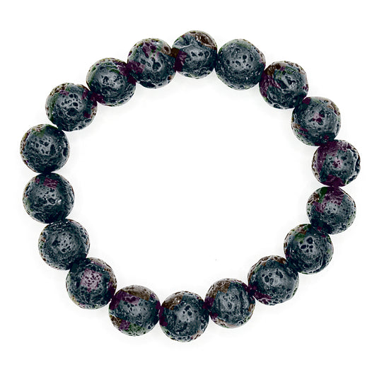 Thick Charcoal Stacker Bracelet