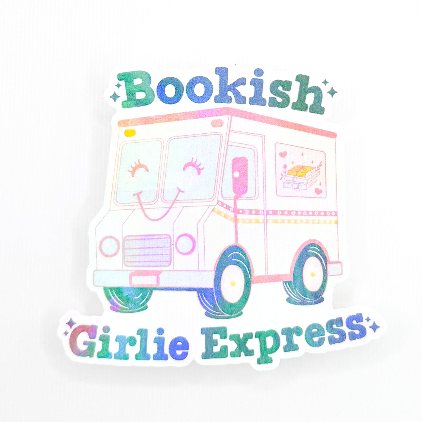 Bookish Girlie Express Holographic Sticker