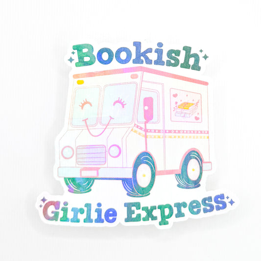 Bookish Girlie Express Holographic Sticker