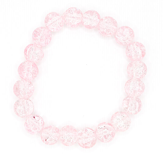 Think Pink Glass Beaded Bracelet