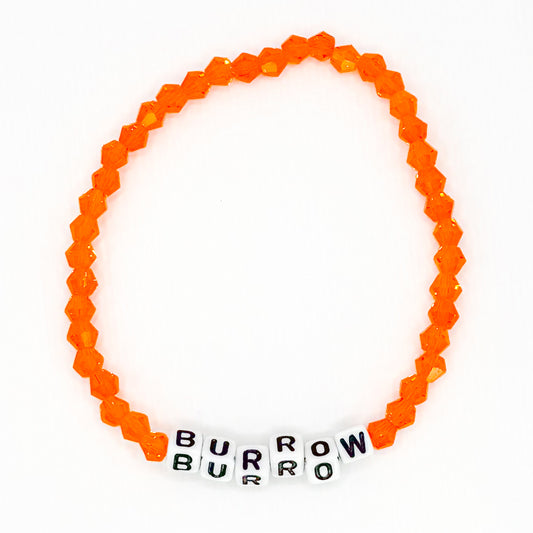 Orange "Burrow" Bead Buddy Bracelet