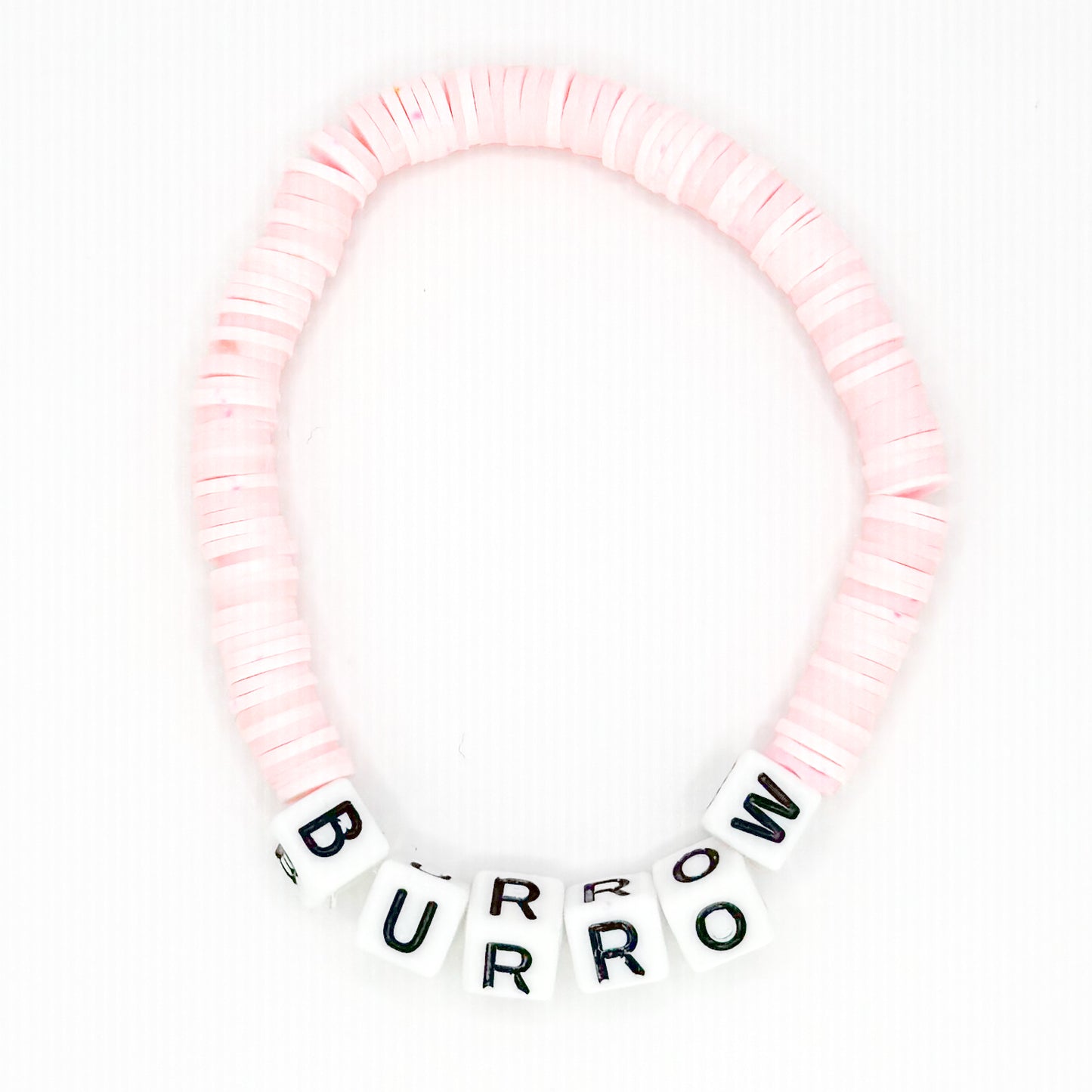 Pink "Burrow" Clay Beaded Bracelet