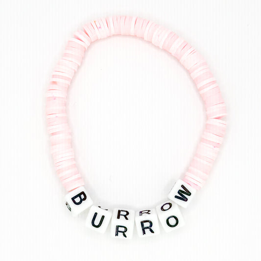 Pink "Burrow" Clay Beaded Bracelet