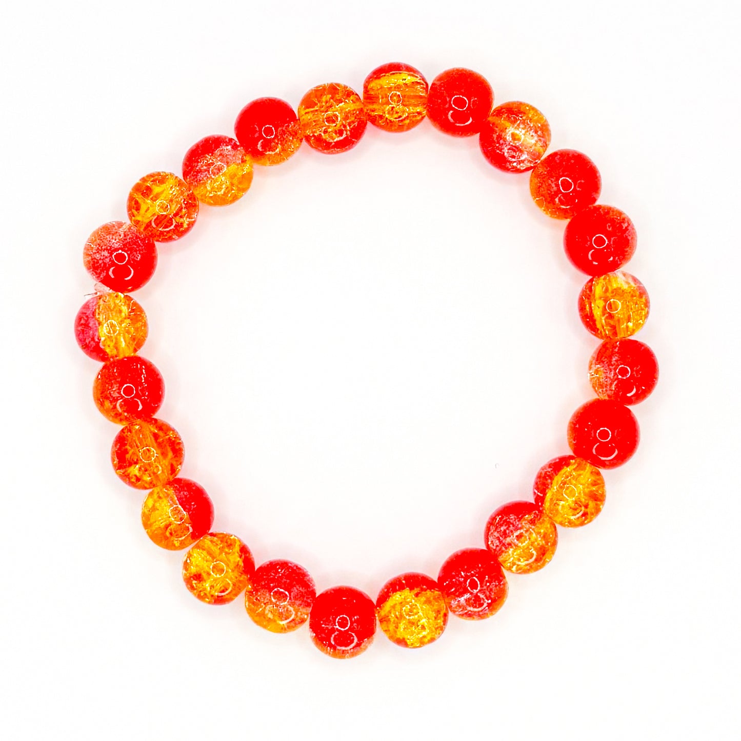 Sunset Splash Glass Beaded Bracelet