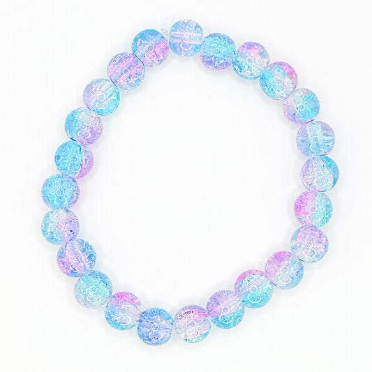 Cotton Candy Glass Beaded Bracelet