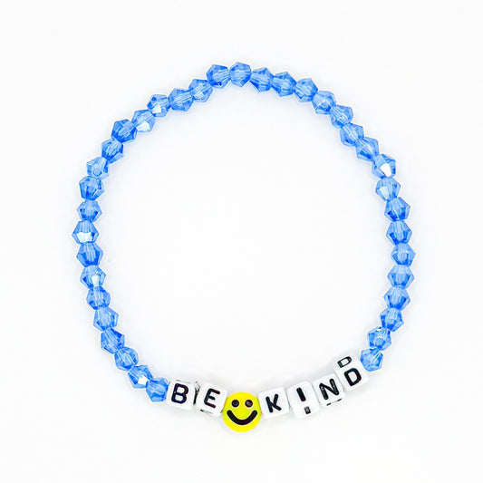Blue "Be Kind" Bead Buddy Bracelet
