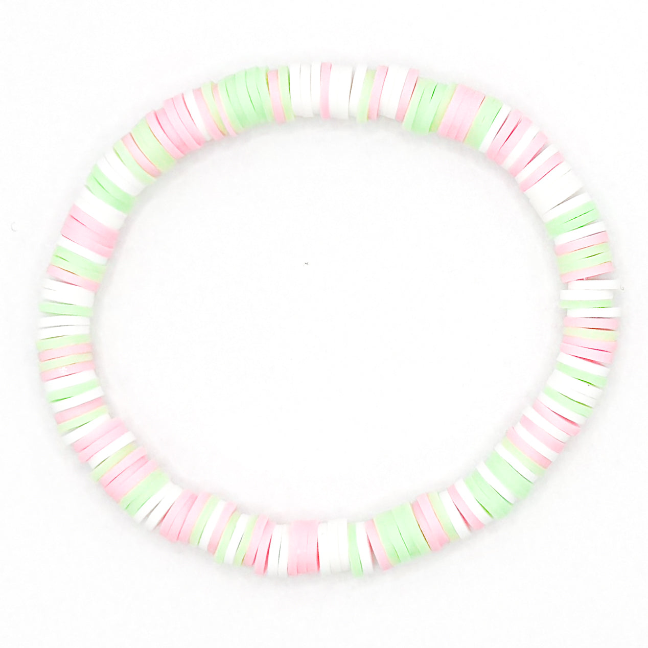 Pastel Watermelon Clay Beaded Bracelet