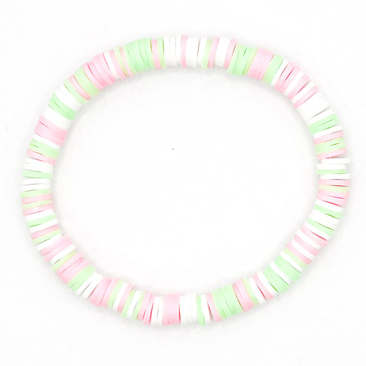 Pastel Watermelon Clay Beaded Bracelet