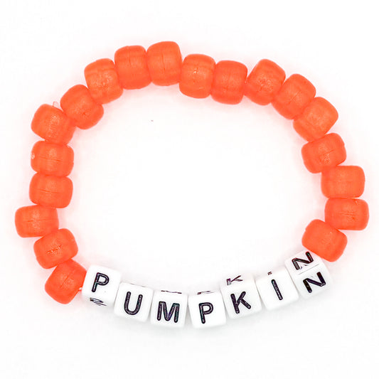 Orange "Pumpkin" Beaded Bracelet