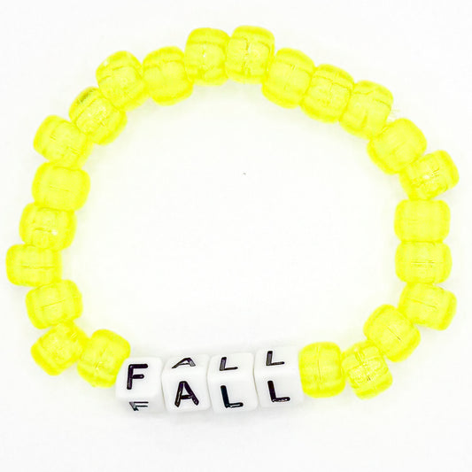 Yellow "Fall" Beaded Bracelet