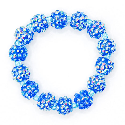 Blue Shimmer Beaded Bracelet